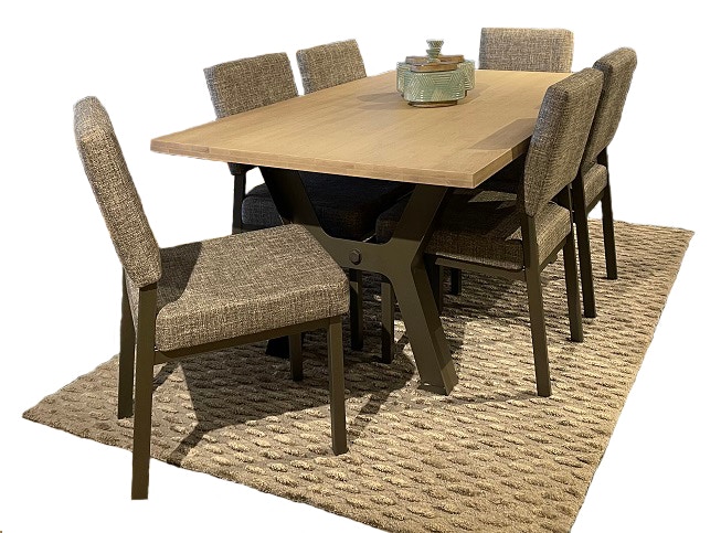 Amisco 50566TABLESET Parade Table with 6 Side Chairs